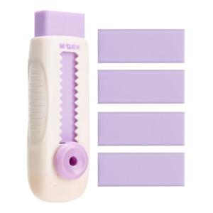 M&G 4 Pack Retractable Rubber Erasers - Purple