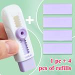 M&G 4 Pack Retractable Rubber Erasers - Purple