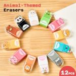Sooez 12 Pack Cute Animal Pencil Erasers