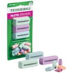 Ticonderoga Pastel Color Erasers, 15 Pack