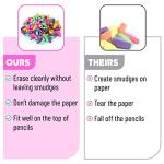 Mr. Pen 120-Pack Pencil Top Erasers