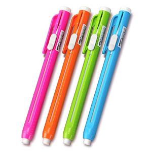 Retractable Mechanical Eraser Pen Set - 4 Colors