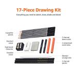 17-Piece Sketching Pencil Set for Artists