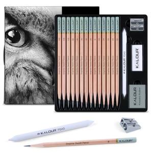 KALOUR 18-Piece Professional Sketch Pencil Set