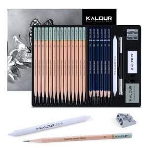 KALOUR 25-Piece Sketch Pencil Set for Artists