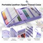 120 Soft Colored Pencils Set with Sketchbook Case