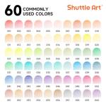 Shuttle Art 60 Soft Pastel Colored Pencils Set