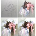 KALOUR 50-Color Pro Pastel Chalk Pencils Set