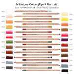 KALOUR 24-Color Pastel Chalk Pencil Set