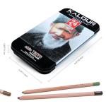 KALOUR 24-Color Pastel Chalk Pencil Set
