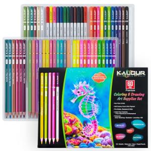 KALOUR 60 Piece Art Pencil Set for All Levels