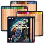 72 Soft Vibrant Pastel Colored Pencils Set