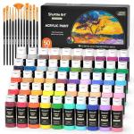 Shuttle Art 50 Color Acrylic Paint Set, 2oz