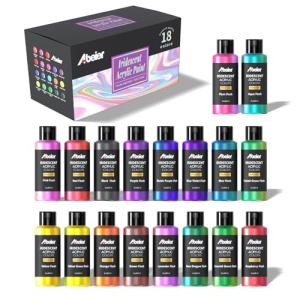 ABEIER 18-Color Iridescent Acrylic Paint Set