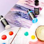 ABEIER 18-Color Iridescent Acrylic Paint Set