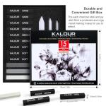 KALOUR 15 Piece Charcoal Drawing Set