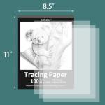 Crehatos 8.5" x 11" Tracing Paper Pad - 100 Sheets