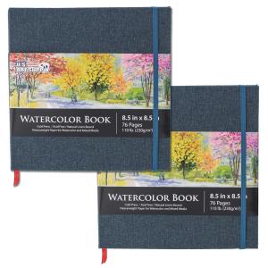8.5" x 8.5" Watercolor Art Book, 2 Pack