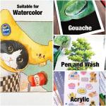 100% Cotton Watercolor Paper Block - 20 Sheets