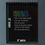 Black Heavyweight Spiral Sketch Pad, 9"x12" (2 Pack)