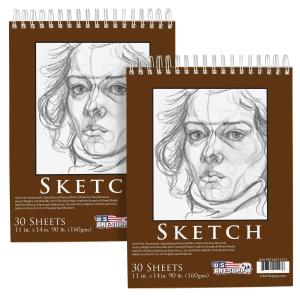 11" x 14" Heavy-Weight Spiral Sketch Pad Pack