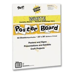 Pacon White Poster Board 22x28 – 50 Sheets