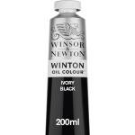 Winsor & Newton Winton Oil Paint, Ivory Black 200ml