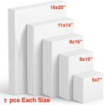 10 Pack Stretched Cotton Artist Canvases