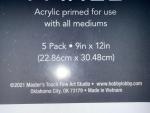 Acrylic Primed Canvas Panels – 9x12, 5 Pack