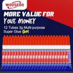 Super Glue Gel: 12 x 3g All-Purpose Adhesive