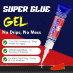 Super Glue Gel: 12 x 3g All-Purpose Adhesive