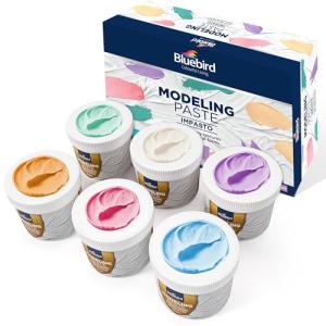 Bluebird Colored Modeling Paste - 6 Pastel Jars