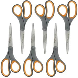 Westcott 8" Titanium Bonded Scissors, Soft Grip