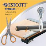 Westcott 8" Titanium Bonded Scissors, Soft Grip