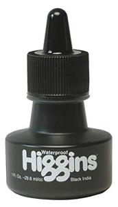 Higgins Waterproof Black India Ink - 1 oz