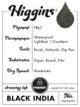 Higgins Black India Pigmented Drawing Ink - 1 oz