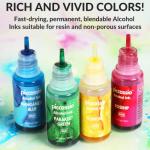 24 Vibrant Alcohol Inks for Art and Crafts