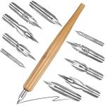 Piriuuo 11-Piece Dip Pen Set for Calligraphy