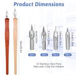 14-Piece Dip Pen Set for Comics and Calligraphy