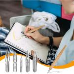 Piriuuo 11-Piece Dip Pen Set for Calligraphy