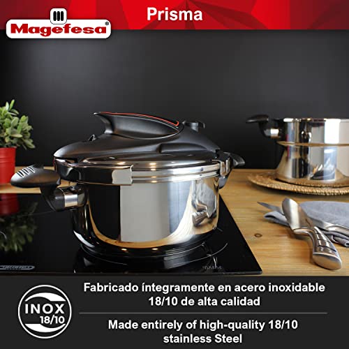 MAGEFESA Prisma Stove-top Pressure Cooker - 6.3 Quart