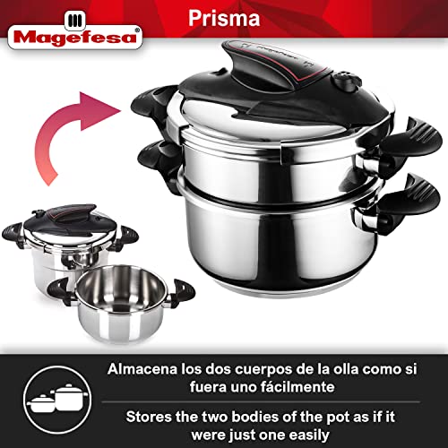 MAGEFESA Prisma Stove-top Pressure Cooker - 6.3 Quart