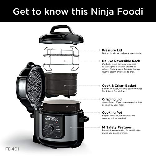 Ninja FD401 12-in-1 Deluxe XL Pressure Cooker & Air Fryer