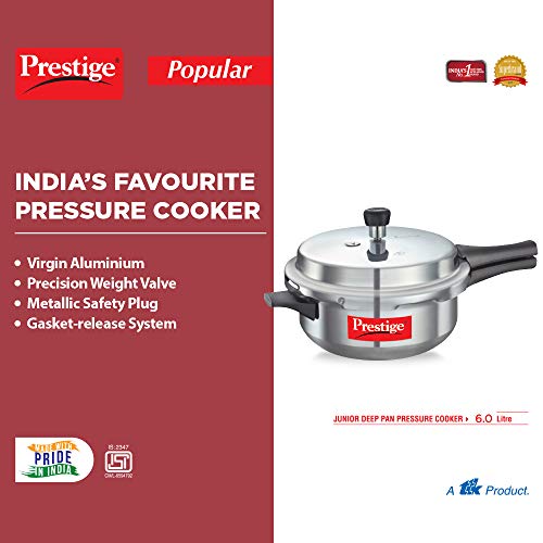 Prestige PRPDP Pressure Cooker, 5-Litre, Silver