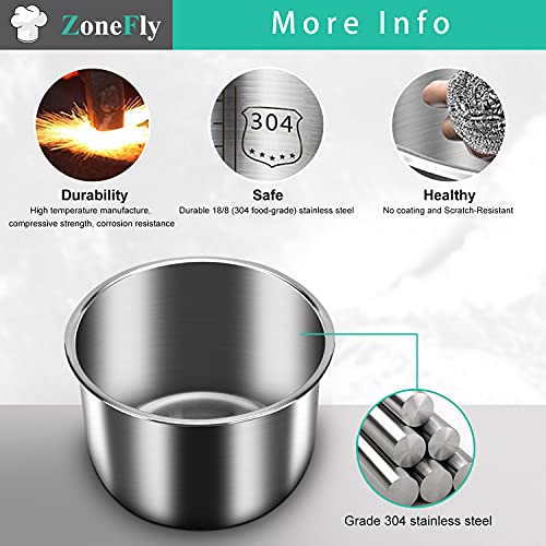 Power Cooker XL 6Qt Stainless Steel Replacement Inner Pot