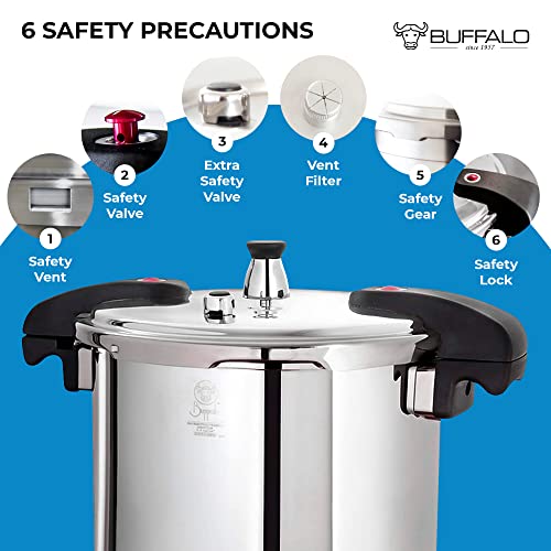 Buffalo 15 Quart Stainless Steel Pressure Cooker