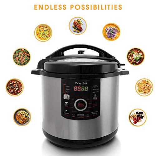 MegaChef 12 Quart Digital Pressure Cooker, 15 Preset Options