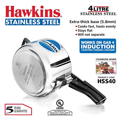 Hawkins B45 4L Silver Pressure Cooker