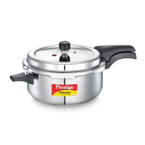 Prestige PRASVDP Pressure Cooker, Deep Pan 5L, SILVER