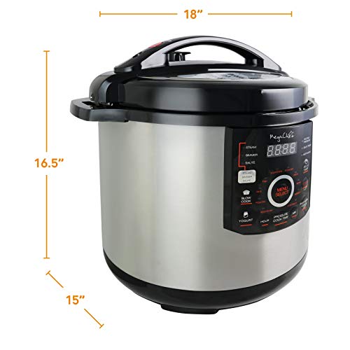 MegaChef 12 Quart Digital Pressure Cooker, 15 Preset Options